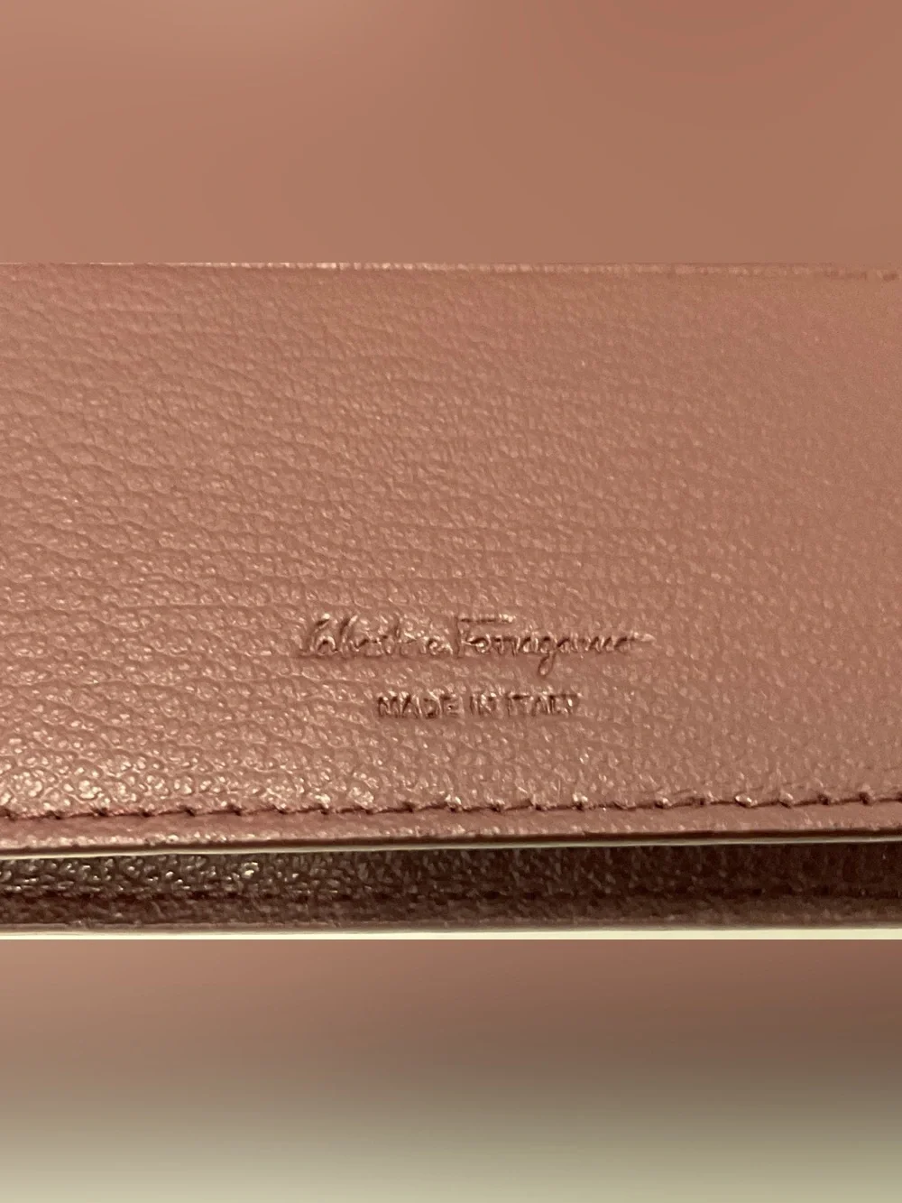 NEW Salvatore Ferragamo Gancini Embossed Gusseted Credit Card Wallet - BURGUNDY